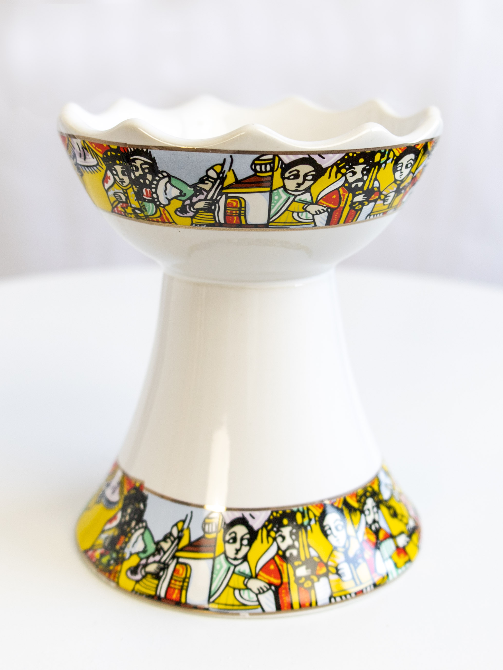 Machesha in Saba und Tilétdesign (für weihrauch) weiß Große 6"