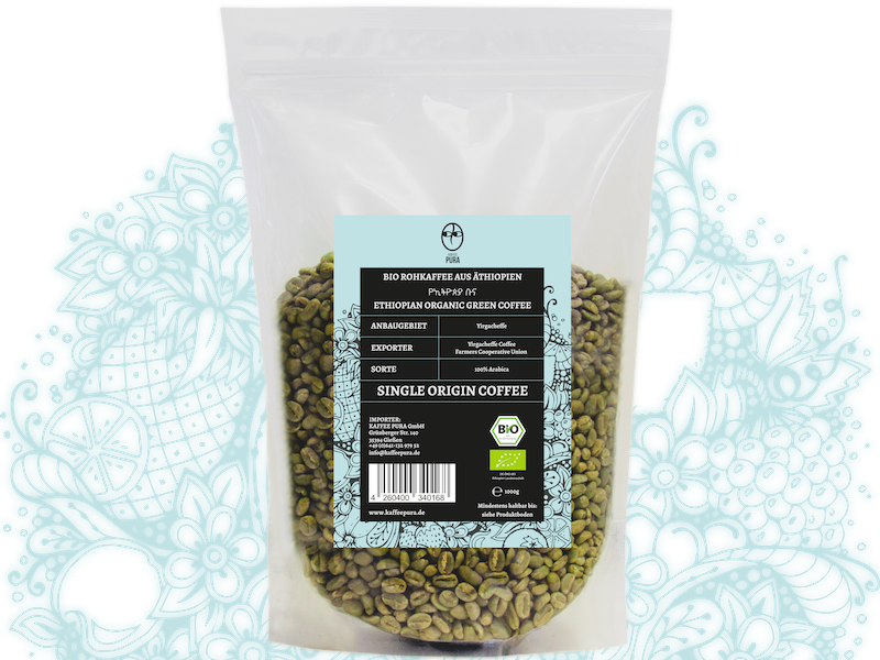 Rohkaffee Yirgacheffe BIO & fair gehandelt